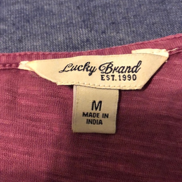 Lucky brand beautiful purple embroidered top - Picture 2 of 3